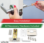 ADA Door Lock with Indicator in Satin Nickel Left-Handed