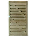 Horizontal Hit and Miss Gate w/ Fitted Galvanised Hinges and Ring Latch 1.775m x 1m - Jacksons Fencing