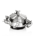 Royal Selangor Pewter Bunny Jet Rocket Music Carousel Pewter Music Box