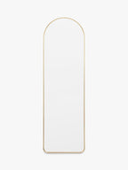 Gallery Direct Riverside Arched Metal Frame Wall Mirror 150 x 45cm - Gold