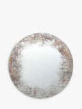 Dar Vixen Round Glass Portrait Decorative Layered Wall Mirror - 80cm - Gold