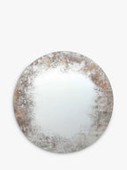 Dar Vixen Round Glass Portrait Decorative Layered Wall Mirror - 80cm - Gold