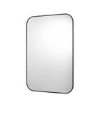Dar Firuz Rectangular Metal Frame Wall Mounted Mirror 90 x 60cm - Black
