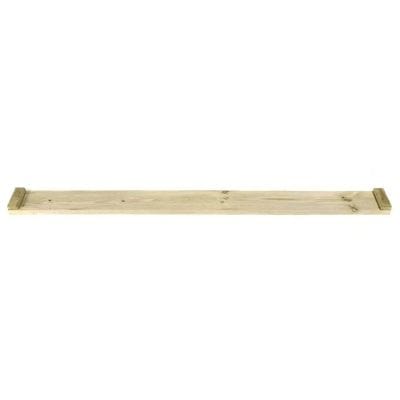 Gravel Board for Slotted Posts (incl 2 End Packer Blocks)