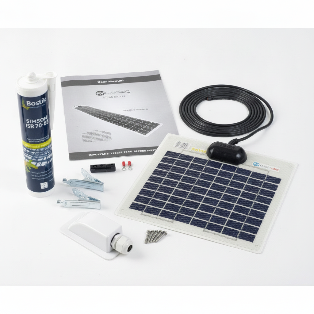 Solar Technology 5W Flexi Solar Panel & Roof/Deck Top Kit