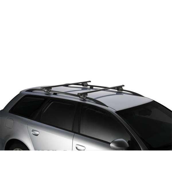 Thule 760000 Rapid System SquareBar 108cm Steel Car Roof Bars Pair - Black