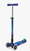 Micro Scooters Maxi Micro Deluxe Foldable Lightweight LED Kids Scooter Navy - Kazoop 