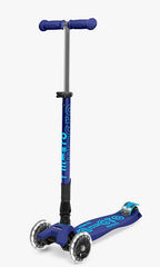 Micro Scooters Maxi Micro Deluxe Foldable Lightweight LED Kids Scooter Navy - Kazoop 