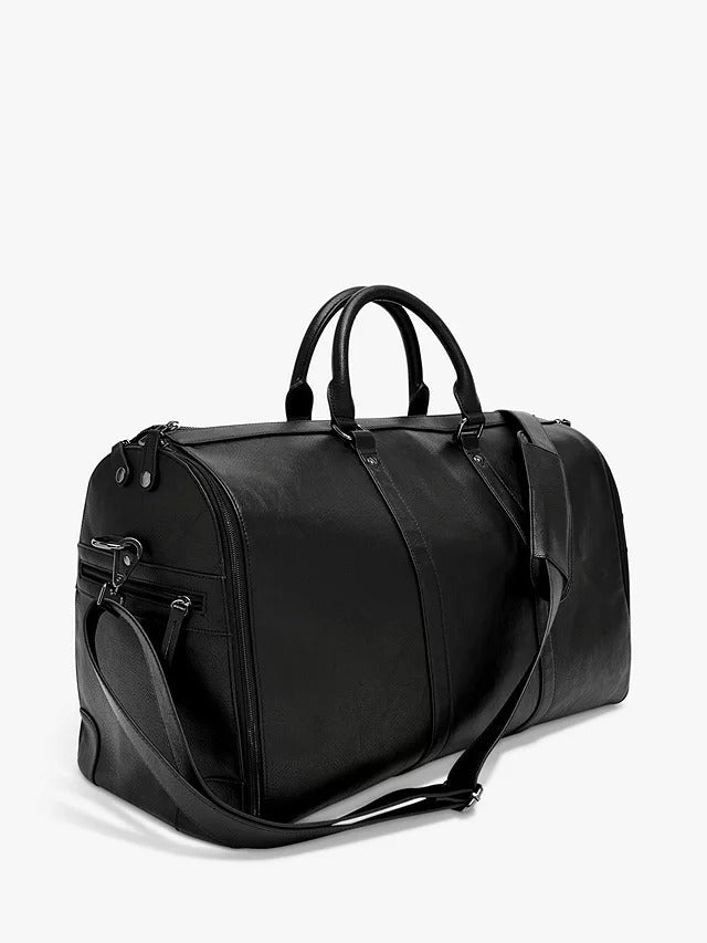 Stackers Weekend Suit Travel Holdall with Shoulder Strap - Black - Kazoop 