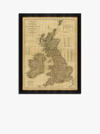 Brookpace Lascelles Map of the British Isles 1788 Framed Print 111 x 86cm
