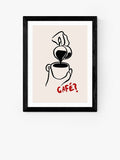 East End Prints SimplyExtraJordanary 'Cafe' Framed Print Black - 83.4 x 63cm