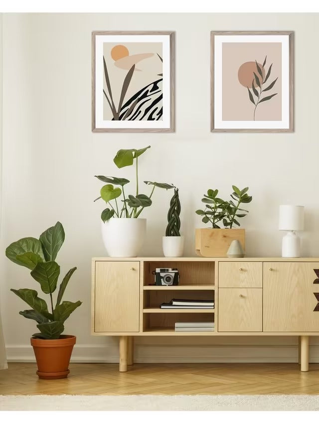 Brookpace Lascelles Floral 'Botanical Scandi' Framed Print 57 x 47cm - Brown
