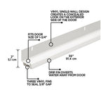 36 in. Vinyl L-Shape Screw-on Under Door Seal