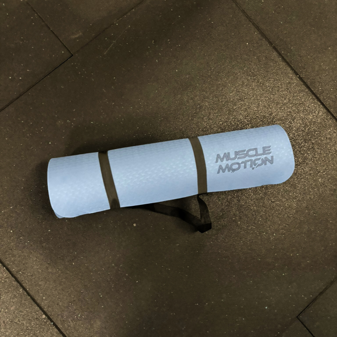 Muscle Motion Yoga Mat - Reversible - Grey Blue / Baby Blue
