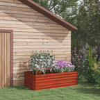 Galvanized Raised Garden Bed Kit with Reinforcing Bars for Vegetables and Flowers, 6' x 3' x 2', Dark Brown