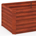 Galvanized Raised Garden Bed Kit with Reinforcing Bars for Vegetables and Flowers, 6' x 3' x 2', Dark Brown