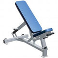 Hammer Strength Adjustable Bench side view in blue