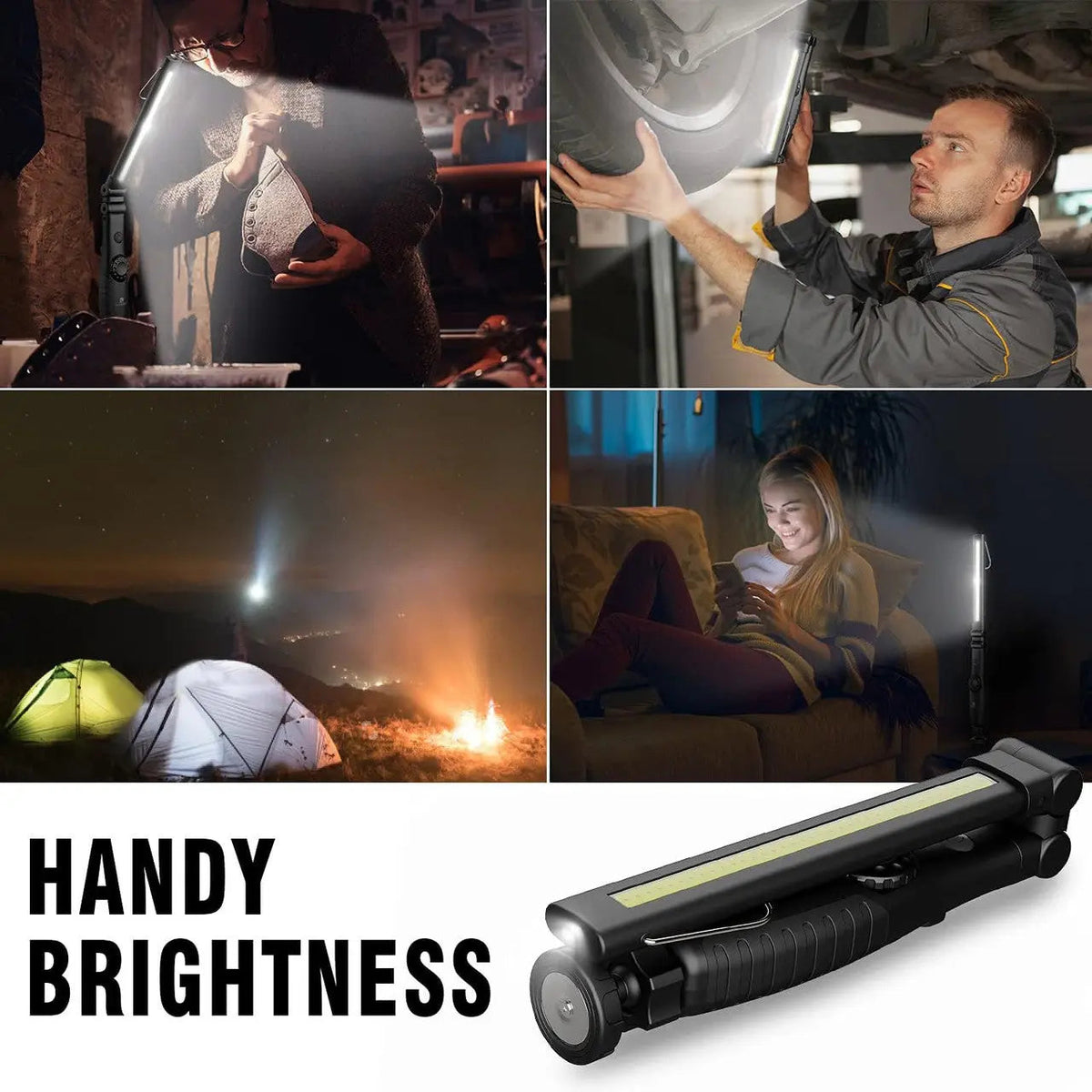 Dr. Prepare 700-lumens 3200mAh Foldable Rechargeable LED Work Light