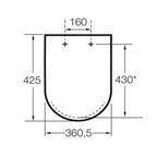 Roca Senso Soft Close Toilet Seat and Cover - White
