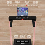 DeerRun Z10 Pro Muse Type 2 in 1 Foldable Treadmill with Remote Control, 12% Auto Incline, Pink