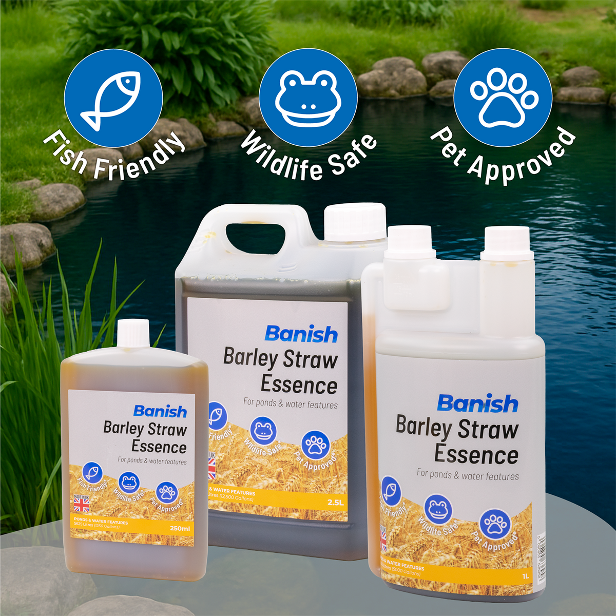 Banish Barley Straw Essence Pond Water Treatment