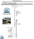810 - Hoppe 3-Point Gear Box and Extension Flipper/Tongue  Style - (For Hurd Doors 2005 and Prior)