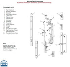 810 - Hoppe 3-Point Gear Box and Extension Flipper/Tongue  Style - (For Hurd Doors 2005 and Prior)