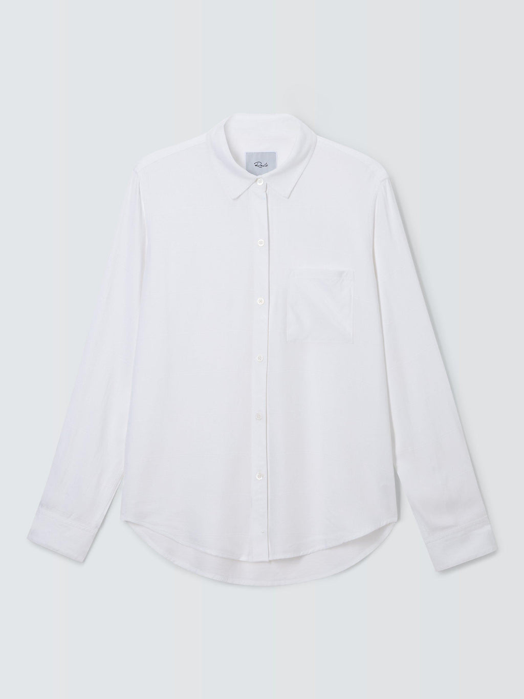 Rails Hunter Women's Long Sleeve Plain Casual Collared Shirt - Ivory - Large