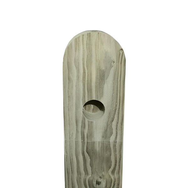 Rounded Top End Post 125mm x 75mm x 1.5m (For 41.5mm Galvanised Tube)