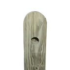 Rounded Top End Post 125mm x 75mm x 1.5m (For 41.5mm Galvanised Tube)
