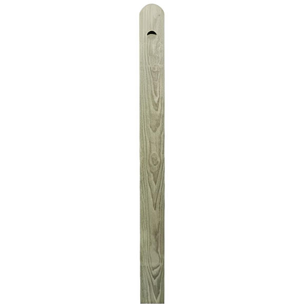 Rounded Top End Post 125mm x 75mm x 1.5m (For 41.5mm Galvanised Tube)