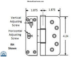 815 / 816 Vertical and Horizontal Adjustment Door Hinge Inswing Door