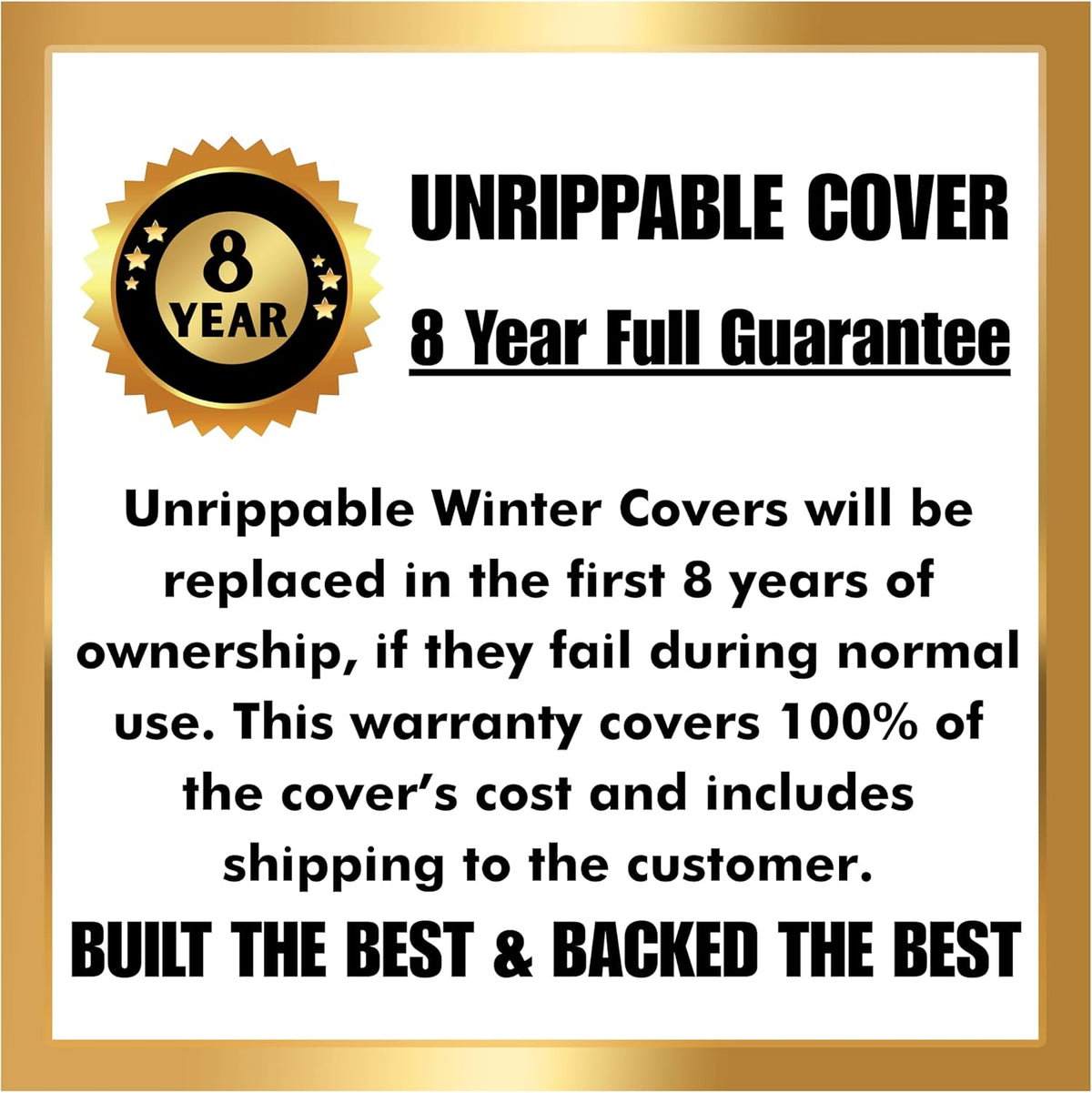21' x 41′ Oval Frostguard Premium Winter Cover – Unrippable Waterproof and Weatherproof Fabric