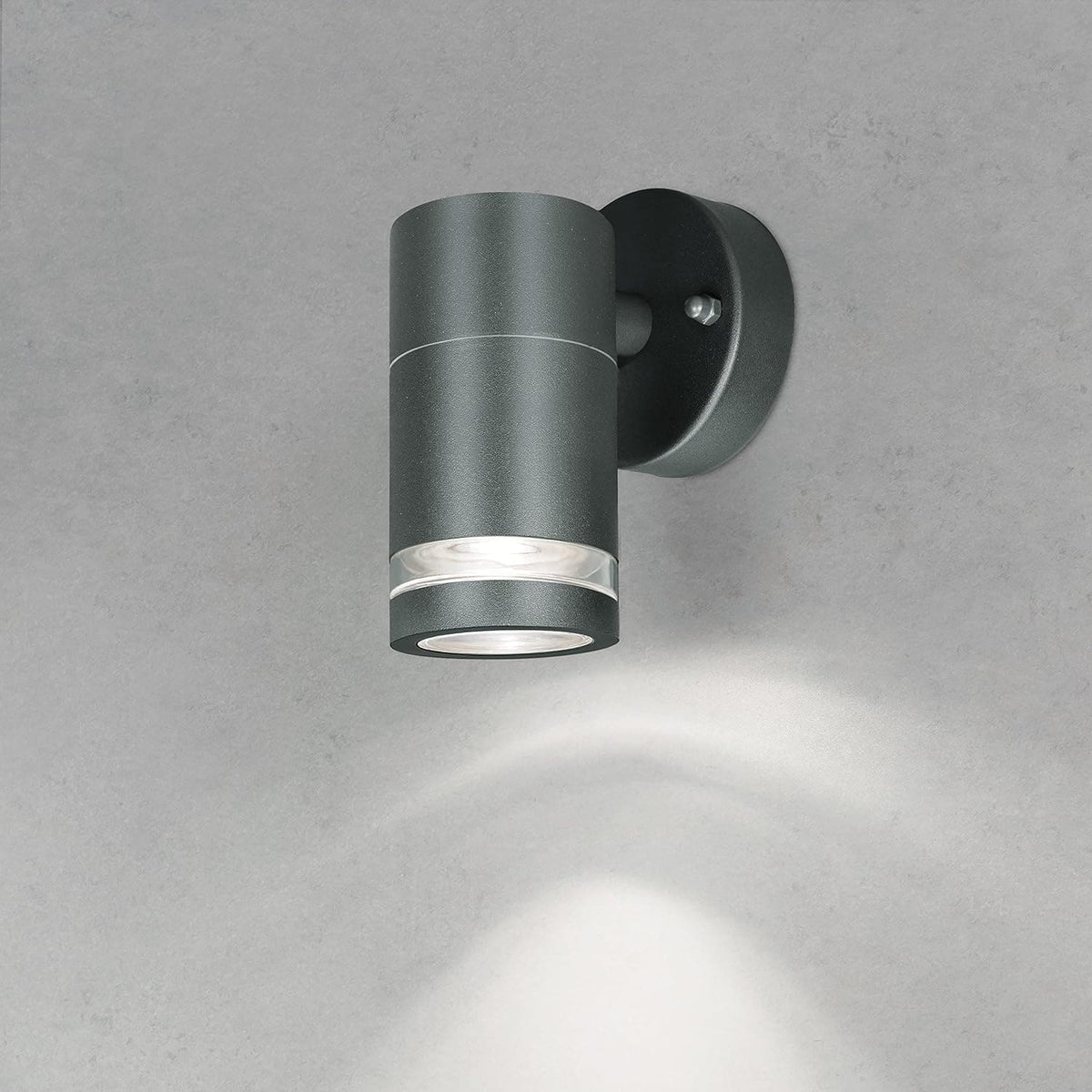 4lite Marinus GU10 Single Direction Outdoor Wall Light without PIR - Anthracite