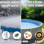 Volare 15′ Round Frostguard Premium Winter Cover – Unrippable Waterproof and Weatherproof Fabric