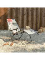 Lafuma R Clip Fully Assembled Sun Lounger Seigle - H114 x W68 x D87cm Grey