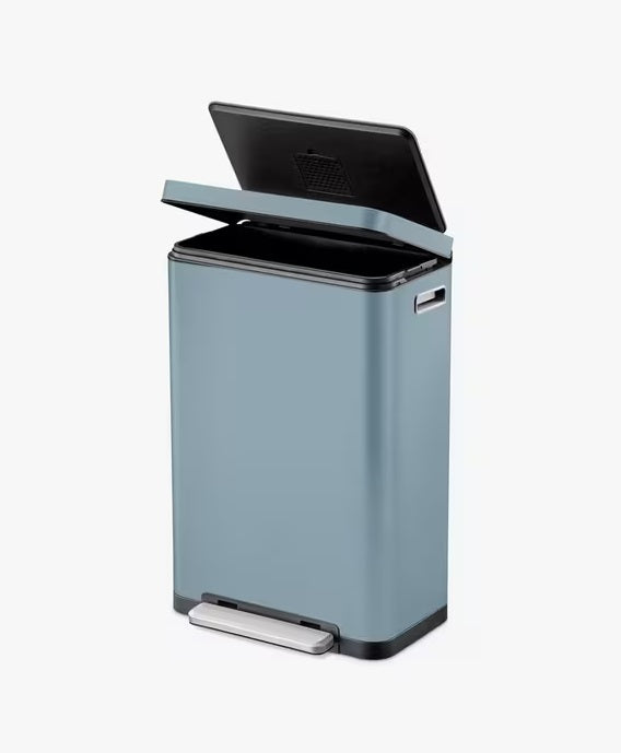 EKO X Cube 30L Kitchen Pedal Bin with Inner Bucket H64 x W36 x D30cm - Blue