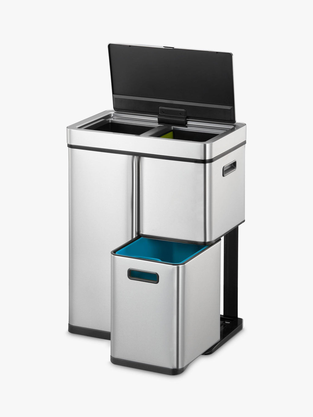 EKO Mirage Plus 55L Sensor Waste Separation 3-Chamber Bin - Stainless Steel