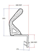 826 OLD STYLE - Weather-strip for Inswing Door w Fiberglass Sill - See description for Direct Replacement