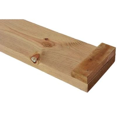 Gravel Board for Slotted Posts (incl 2 End Packer Blocks)