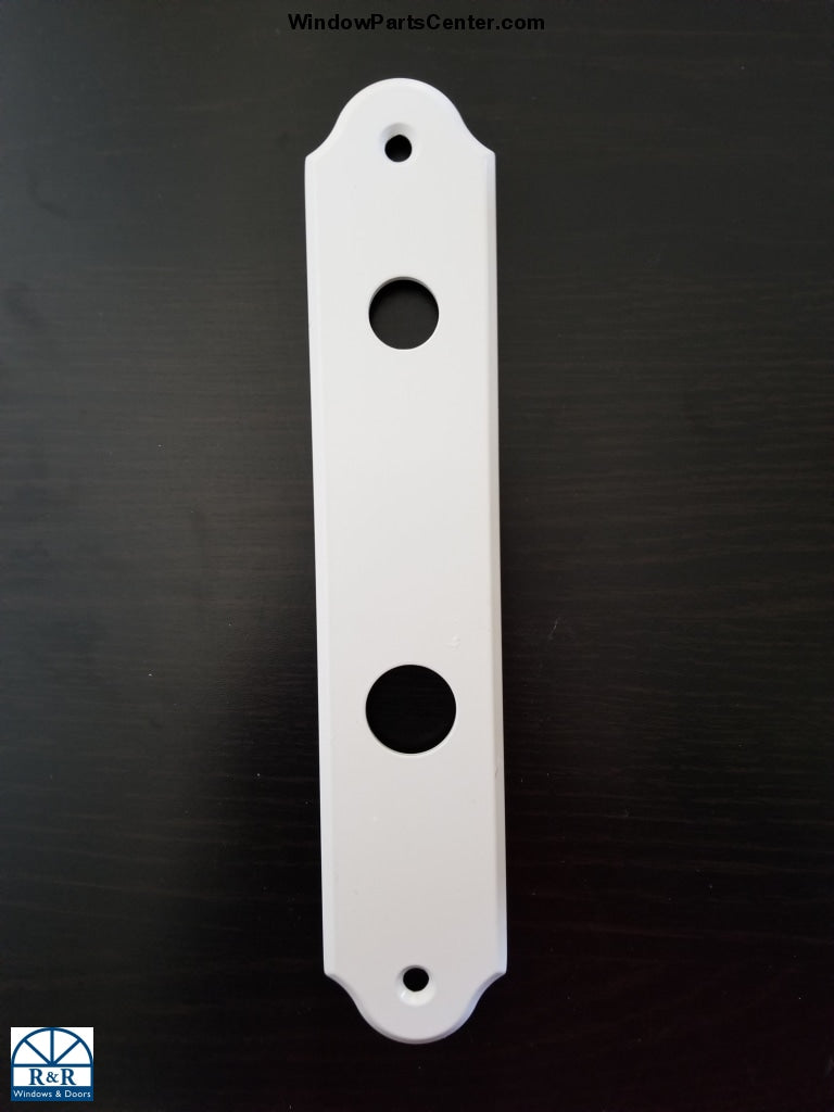 840-012- Amesbury Truth Gu Faceplate - Swinging Patio Door Hurd White Handle
