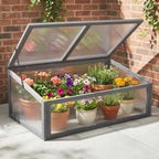 NookGrow Ground Cold Frame Greenhouse, 39" x 26" x 16", Gray