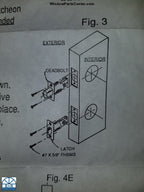 852-001 Dead Bolt For W&F Hurd Handle Set 1200 Series - discontinued see details for replacement option