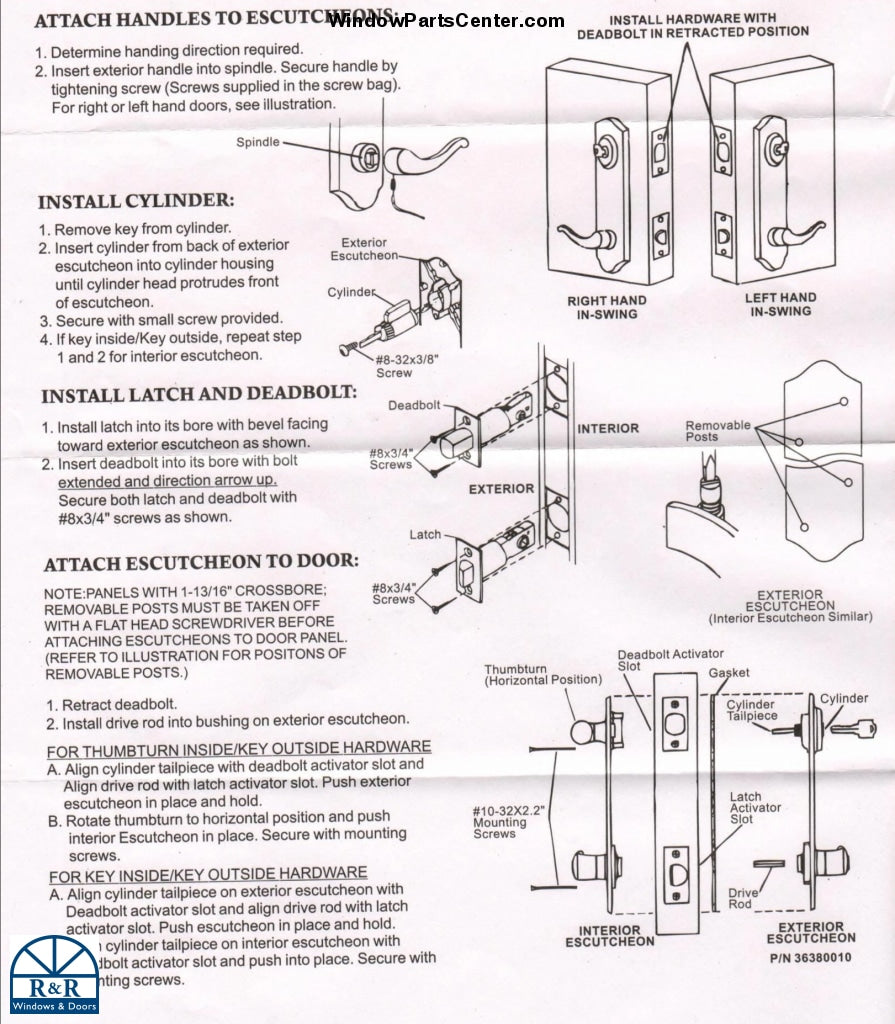 1200 Series W&F Handle Set 6 inch Center to Center Bore 1200 Series(Hurd Handle) Discontinued -See details for replacement option