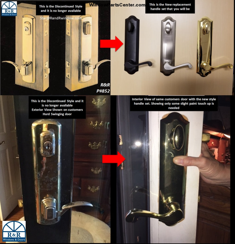 1200 Series Handle Set 6 inch Center to Center Bore (Weather Shield Stamped Handle)