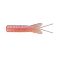 Northland Pan-Candy Larvae Bug fishing lure in translucent pink with segmented body and dual tail strands, designed for effective fishing tackle use.