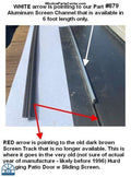879 Aluminum Screen Channel Replacement For Bronze Parts