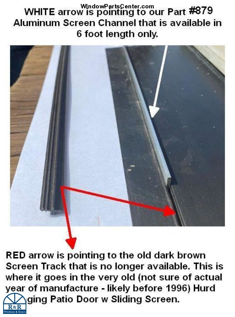 879 Aluminum Screen Channel Replacement For Bronze Screen Channel