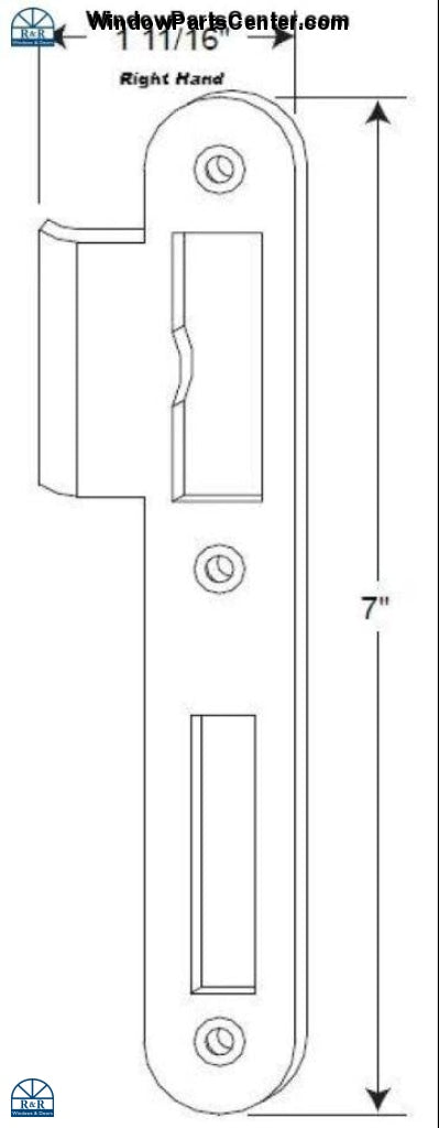 880 - GU Latch and Dead Bolt Strike Plate