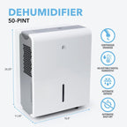 50 Pint Flat Panel Dehumidifier (R32)